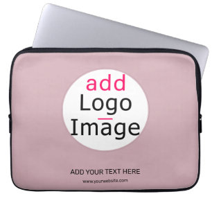 Trendy professional modern customizable dusty rose laptop sleeve