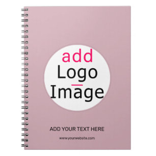 Trendy professional modern customizable dusty rose notebook