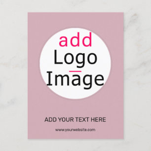 Trendy professional modern customizable dusty rose postcard