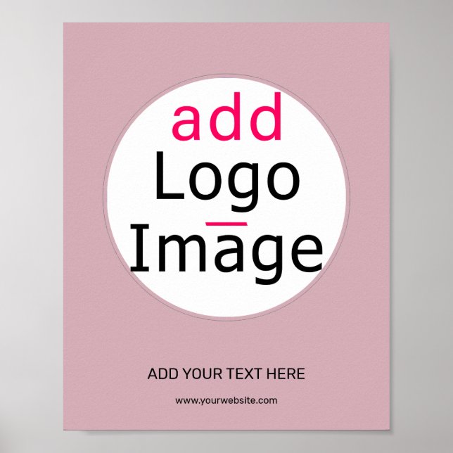 Trendy professional modern customizable dusty rose poster (Front)