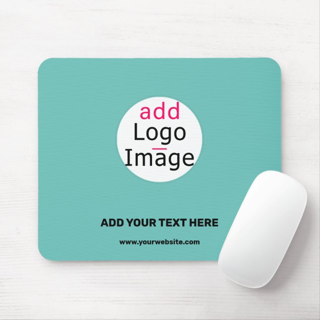Trendy professional modern customizable fresh mint mouse pad (With Mouse)