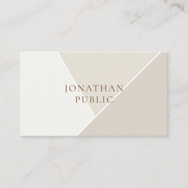 Trendy Professional Modern Elegant Simple Template Business Card (Front)