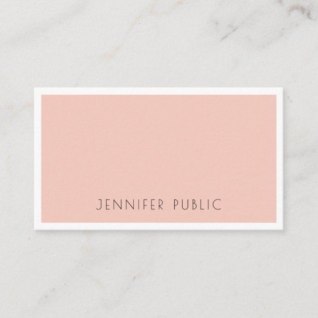 Trendy Professional Modern Sleek Design Template Business Card (Front)