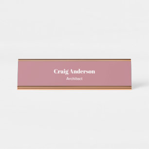 Trendy Professional Plain Modern Elegant Desk Name Plate