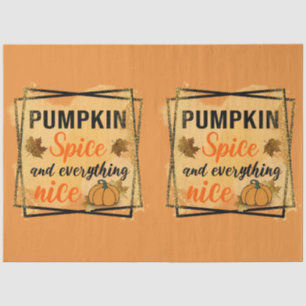 Trendy Pumpkin Spice Elegant  Tissue Paper