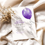 Trendy Purple Balloon 30th Birthday Invitation<br><div class="desc">Embrace the 30th chapter of your life with our stylish and unique birthday invitations. With chic typography and a 'thirty' balloon string over a white background,  our invites are sure to set the tone for a birthday party that will be remembered for years to come.</div>