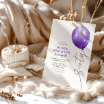 Trendy Purple Balloon 60th Birthday Invitation<br><div class="desc">Embrace the 60th chapter of your life with our stylish and unique birthday invitations. With chic typography and a 'sixty' balloon string over a white background,  our invites are sure to set the tone for a birthday party that will be remembered for years to come.</div>