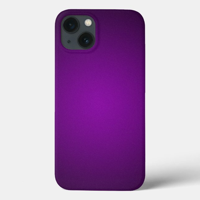Trendy Purple-Black Grainy Vignette Case-Mate iPhone Case (Back)