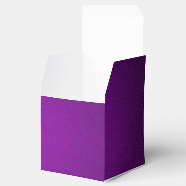 Trendy Purple-Black Grainy Vignette Favor Box (Opened)