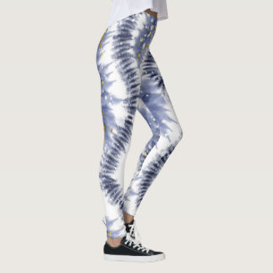 Trendy Purple Glitter Tie Dye Leggings