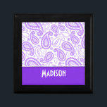 Trendy Purple Paisley Gift Box<br><div class="desc">You will love this cute, elegant Purple Paisley pattern design! We invite you to our store, Bridal Shower Shop, to view this cool pattern on many more great customizable products, including girly Bride buttons, modern Wedding stamps, and trendy Bridal Shower invitations! Thank you!</div>