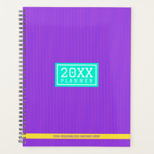 Trendy Purple Personalized Name & Monogram Planner