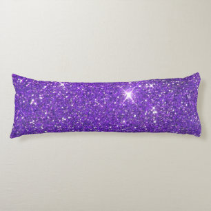 Trendy Purple Sparkling Glitter Glitz Body Pillow