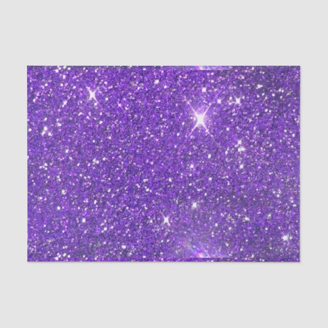 Trendy Purple Sparkling Glitter Glitz Tissue Paper (Front)