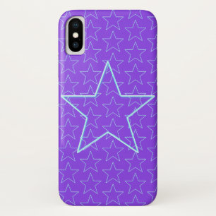 Trendy Purple Star Editable Purple Iphone case