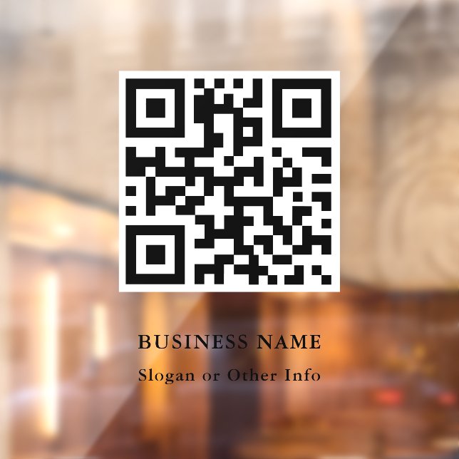 Trendy QR Code Business Window Cling (Sheet 2)