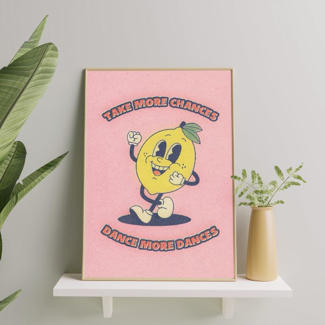 Trendy Quote Pink Wall Art Poster (Retro styled inspirational wall art poster. Multiple sizes available.)