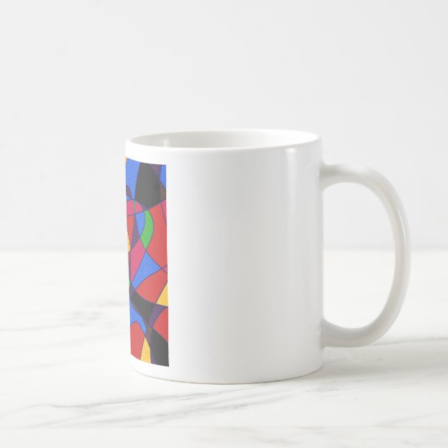 Trendy Rainbow Abstract Art gift accessories Coffee Mug (Right)