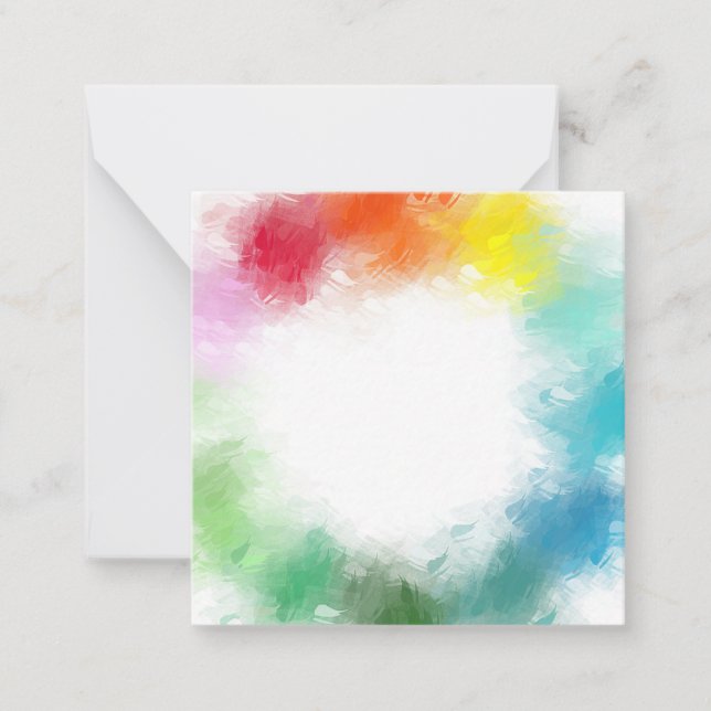 Trendy Rainbow Colours Abstract Elegant Template (Front)