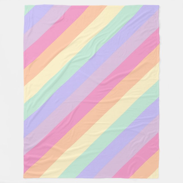 Trendy Rainbow Colours Modern Elegant Template Fleece Blanket (Front)