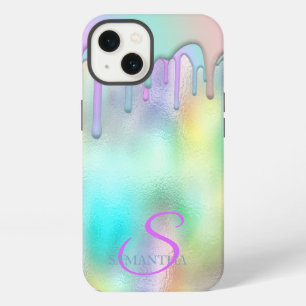 Trendy Rainbow Drips Holographic  iPhone 13 Case