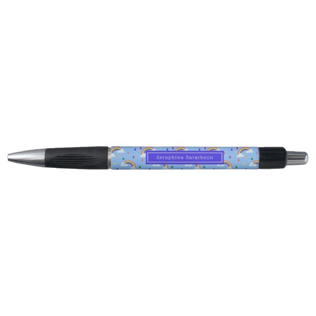 Trendy Rainbow Sky Pattern Personalized Pen (Front)