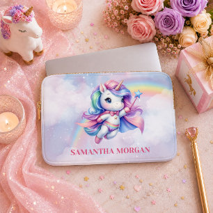 Trendy Rainbow Unicorn Magical Day Laptop Case
