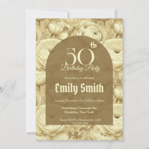 Trendy Ranunculus Luxury Nature-Inspired Parties Invitation