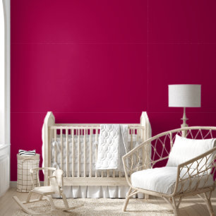 Trendy Raspberry Red Solid Colour Elegant Wallpaper