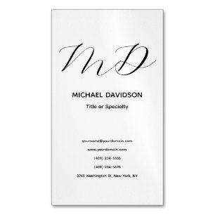 Trendy Recommended Minimalist Modern Plain Magnetic Business Card