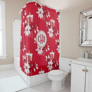 Trendy Red and White Poinsettia Flower