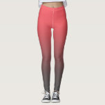 Trendy Red Black Gradient Leggings<br><div class="desc">Go for a simple pink and grey look,  or use this background to customize your own items with text or additional images!  Has a pink to grey ombre colour fade.</div>