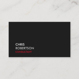 Trendy Red Black Professional Business Card