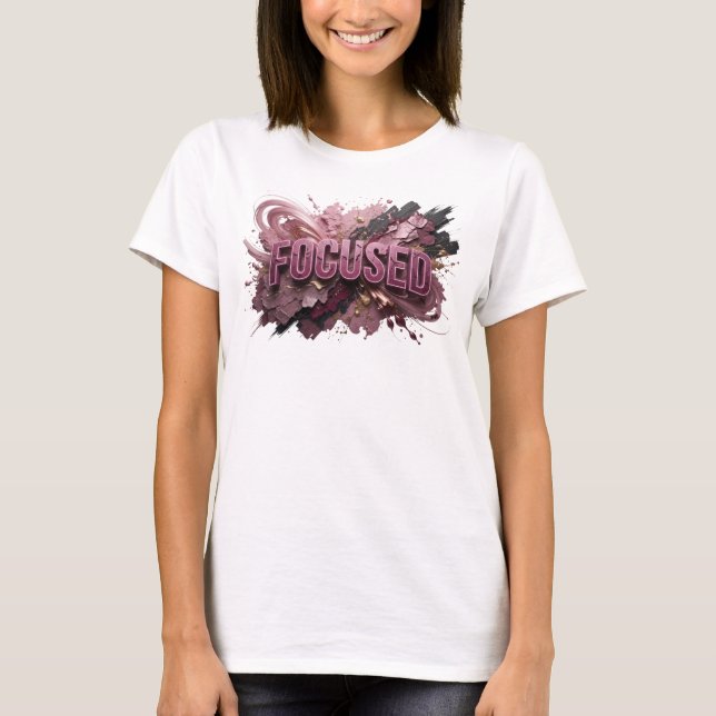 Trendy Red FOCUSED Graphic Tee (Front)