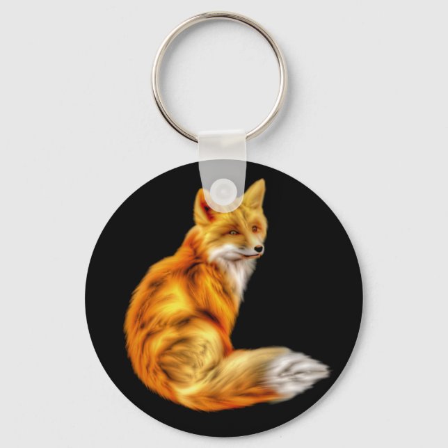 Trendy Red Fox Keychain (Front)