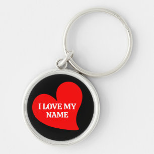 TRENDY RED HEART I LOVE MY ROMANTIC VALENTINE KEYCHAIN