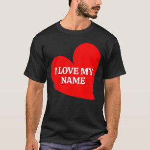 TRENDY RED HEART I LOVE MY ROMANTIC VALENTINE  T-Shirt