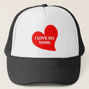 TRENDY RED HEART I LOVE MY ROMANTIC VALENTINE TRU TRUCKER HAT