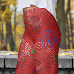 Trendy Red Hypnotic Swirls Pattern Leggings<br><div class="desc">Captivating Style: Get ready to mesmerize with these Hypnotic Swirls leggings! Bold, colourful, and stylish, these leggings are the perfect way to turn heads whether you’re at the gym or enjoying a casual day out. Comfortable yet eye-catching, they’re designed to showcase your unique flair. Don’t miss out—add these to your...</div>