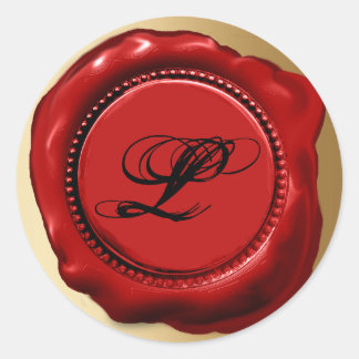 Trendy Red Wax Initial Letter Seal
