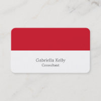 Trendy Red White Creative Plain Unique Stylish