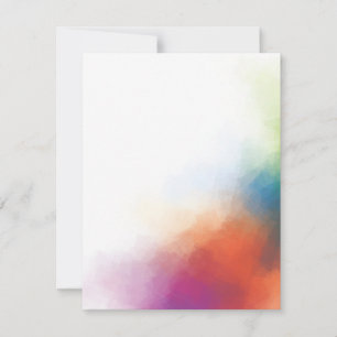 Trendy Red Yellow Blue Purple Green Abstract Art Card