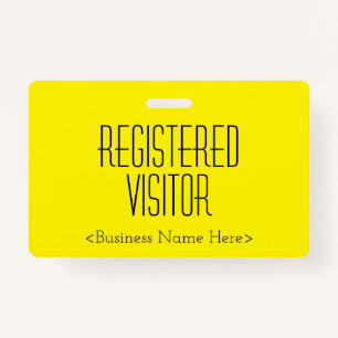 Trendy "REGISTERED VISITOR" Badge