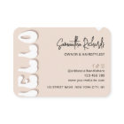 Trendy Retro Beige Hair Stylist Salon Chic Modern