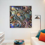 Trendy Retro Futuristic Marbled Waves Art Pattern Poster<br><div class="desc">Beautiful contemporary embossed and shiny looking futuristic psychedelic waves pattern. Colorful design for the modern and hip trendsetter,  or industrial art motif lover.</div>