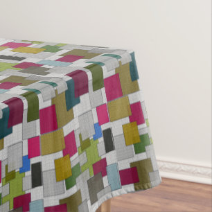 Trendy Retro Geometric Pattern Rectangle Tablecloth