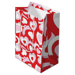 Trendy Retro Heart Gift Bag