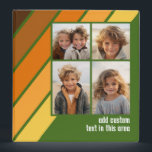 Trendy Retro Stripes 4 Photo Collage - Avocado Binder<br><div class="desc">Add 4 photos to this vibrant photo collage. A retro coloured stripe pattern is included in the background with shades of brown and avocado green.</div>