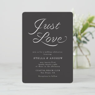 Trendy Ribbon Elegant Script Wedding Invitation
