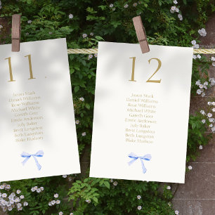 Trendy Ribbon Wedding Table Number & Seating
